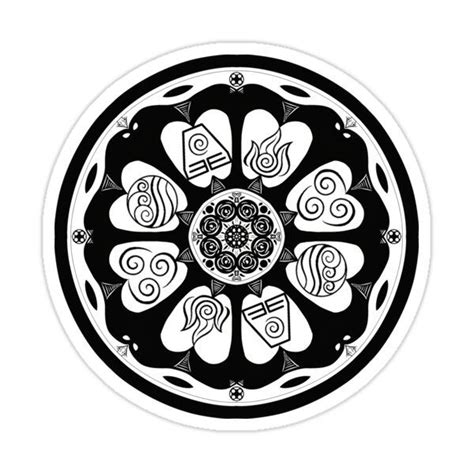 "Ornate White Lotus Tile" Sticker for Sale by Kolbyjack48 | Avatar tattoo, White lotus tattoo ...