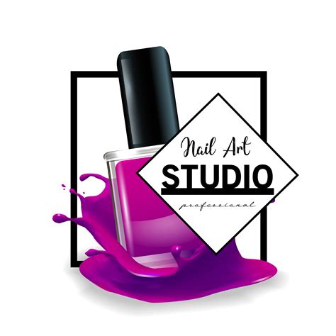 Nail Art studio logo design template. 484972 Vector Art at Vecteezy