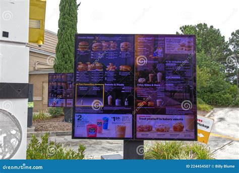 McDonalds Drive Thru Digital Menu Nn Editorial Photography - Image of ...