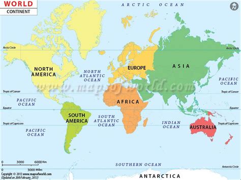 World Continents Map | Continents Map | Continents of the World
