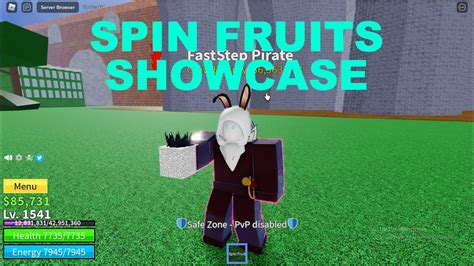 Spin Fruits Showcase (Blox Fruits) - YouTube