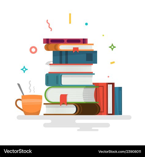 Books knowledge learning and education Royalty Free Vector