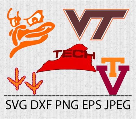 SVG Virginia Tech Hokies Logo Vector Layered Cut File