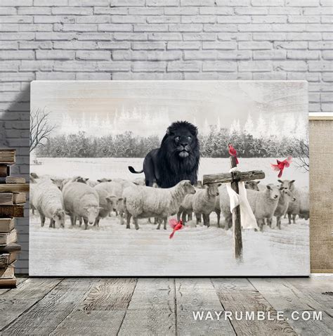 Lion And Lamb, Poster Decor, Wall Poster - FridayStuff