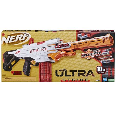 Nerf Ultra Strike Motorized Blaster, 10 Nerf AccuStrike Ultra Darts, 10-Dart Clip, Compatible ...