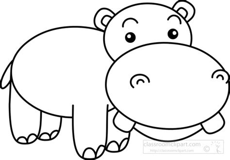 Hippo Clipart Black And White Find and download hippopotamus powerpoint ...