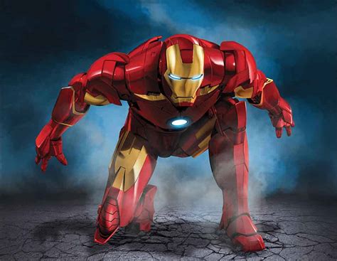 Iron Man Landing by Marvel (40 x 30) - ArtToCanvas Fine Arts