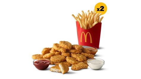 20 McNuggets & 2 Medium Fries in McDonald's, prices in the states