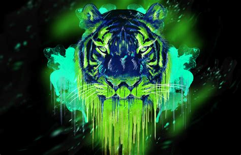 Neon Tiger Wallpapers - Top Free Neon Tiger Backgrounds - WallpaperAccess