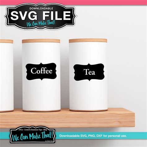 How to Make Kitchen Canister Labels | Canister labels, Kitchen canister labels, Label templates