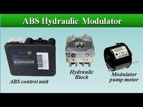 ABS Hydraulic Modulator Types & Components - YouTube