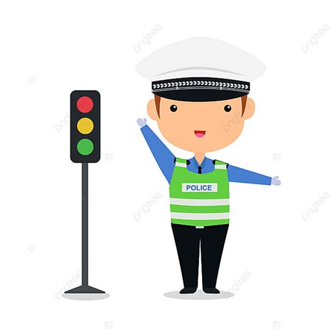 Traffic Police Clipart Transparent Background, Cute Chinese Traffic Police Character And Traffic ...