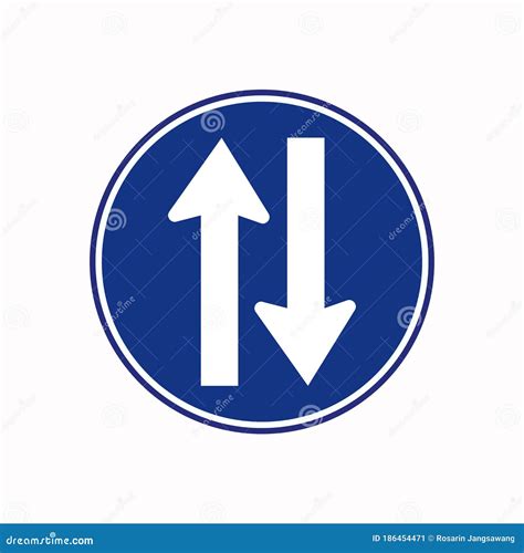 Two Way Traffic Road Sign,Vector Illustration, Isolate on White ...