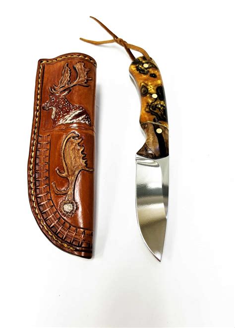 Skinning Knife & Sheath #23 – Bayou Land Leather