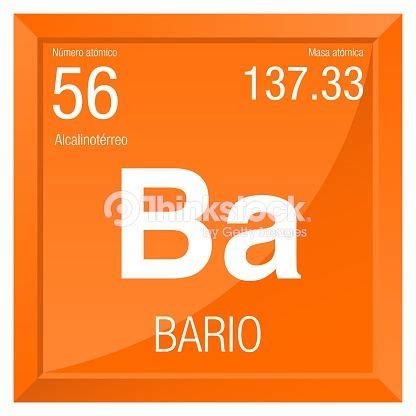 Bario symbol - Barium in Spanish language - Element number 56 of the... | Tabla periodica de los ...