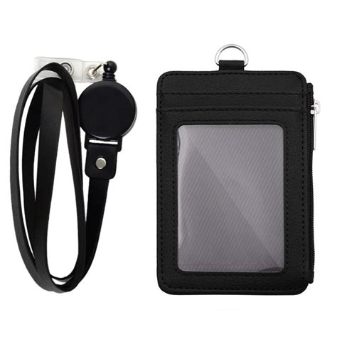 Badge Holder With Zipper, ID Card Holder Wallet With Card, 51% OFF