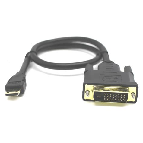 Mini HDMI To DVI Cable – 0.45m – Gold Touch