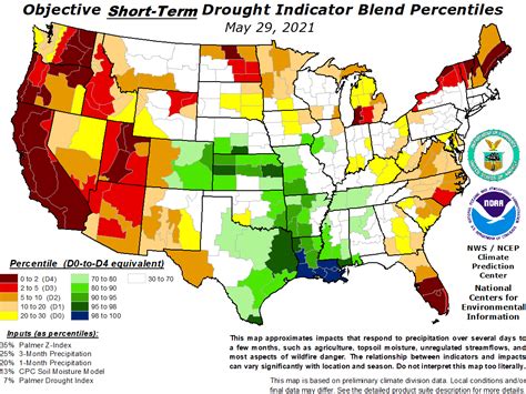 United States Drought Map - Updated Realtime