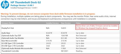 Thunderbolt Dock G2 Firmware Update Failure (DisplayPort Hub... - HP ...