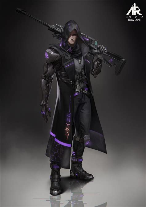 Cyberpunk character, Boyu Yang on ArtStation at https://www.artstation.com/artwork/8lawrm ...