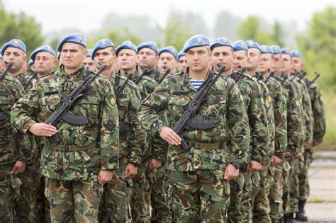 Bulgarian Soldiers in Uniforms with Kalashnikov AK 47 Rifles Editorial ...