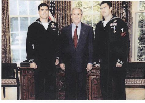 Marcus and Morgan Luttrell w Pres Bush | Marcus luttrell, Hero inspiration, Navy seals