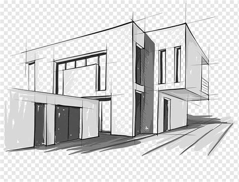 Modern architecture Architectural drawing Sketch, design, angle, building, plan png | PNGWing