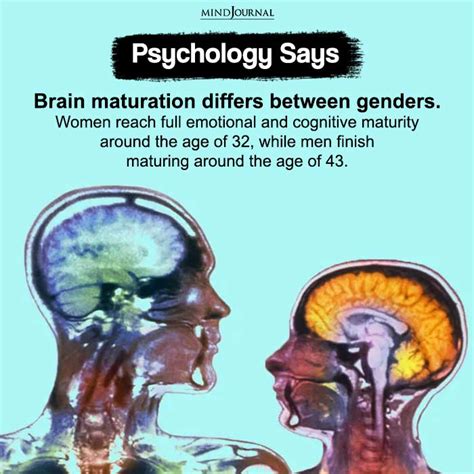 Brain Maturation Differs Between Genders - Psychology Facts