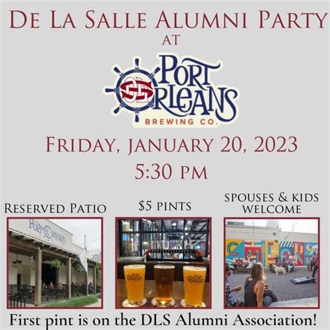 De La Salle High School Alumni Social, Port Orleans Brewing Company, New Orleans, 20 January 2023