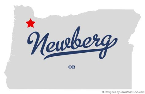 Map of Newberg, OR, Oregon