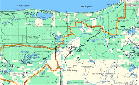 Michigan Snowmobile + ORV GPS Map - VVMapping.com