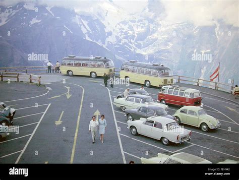 Rhone Glacier Belvedere Hotel Furka pass road Switzerland 1960s Stock ...