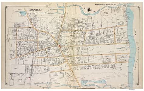 Sayville - Islip, New York 1915 Old Map Reprint - Suffolk Co. - OLD MAPS