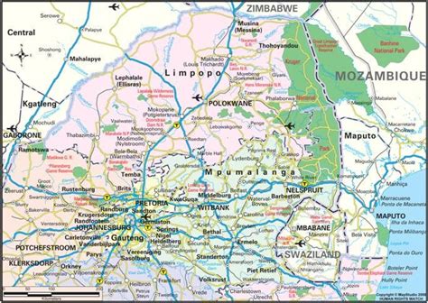 Map Of Limpopo South Africa | Map Of Africa