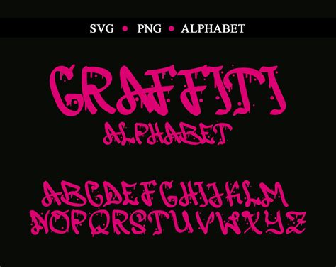 SVG Graffiti Alphabet Clip Art Alphabet SVG Font Graffiti - Etsy