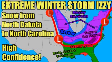 EXTREME Winter Storm Izzy Forecast! Major Snowfall and Ice Storm ...