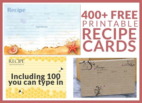 Free printable 4x6 recipe card template - healingper