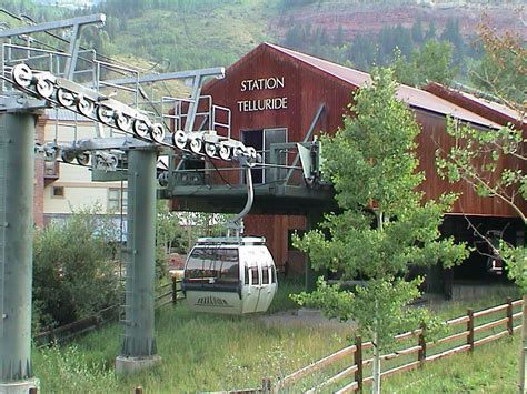 The gondola station is located in downtown Telluride. "The Most ...