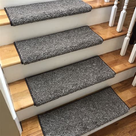 NEW! 27" Wide Driftwood Greys/Brown True Bullnose® Carpet Stair Tread ...