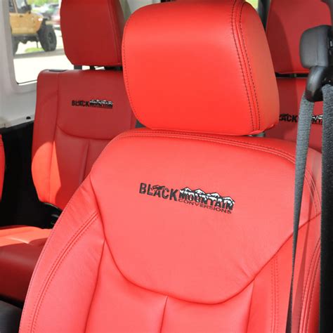 Jeep Wrangler Leather Seat Covers (Red) – BLKMTN