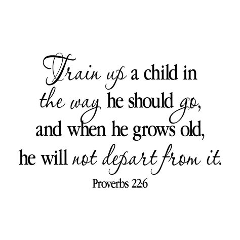 Home Décor VWAQ Train Up a Child in the Way He Should Go Proverbs 22 6 ...