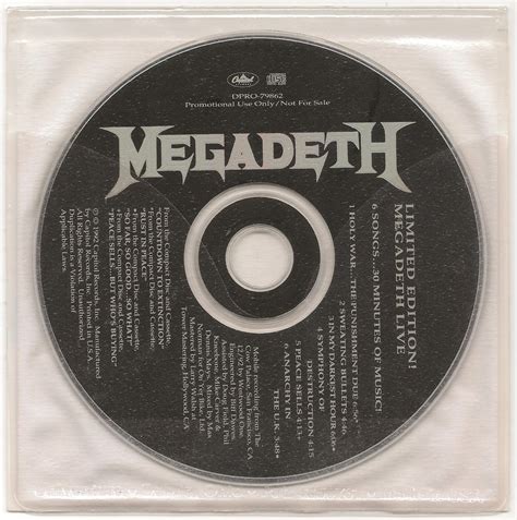 MetalExpressionPhantom: Megadeth - Limited Edition Megadeth Live ...