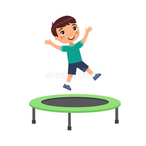 Child Jumping On Trampoline