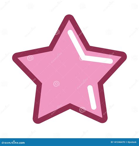 Pink star icon stock vector. Illustration of sign, isolated - 141246470