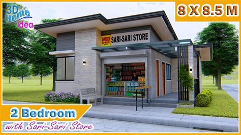 SMALL HOUSE DESIGN | 2 Bedroom with Sari sari Store | Small house ...