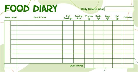 7 Best Images of Free Printable Diabetic Food Journal - Free Printable Daily Food Log, Printable ...