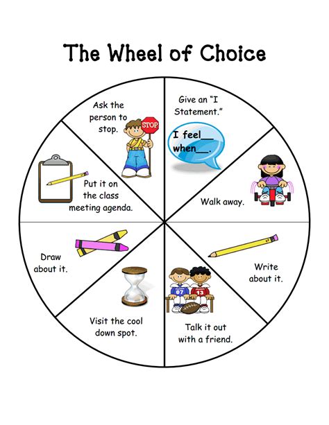 The Wheel of Choice.pdf | Classroom management | Pinterest | Pdf, Behavior management and ...