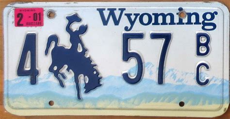 2001 Wyoming vg+ | Automobile License Plate Store: Collectible License Plates for Less