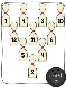 Bowling With Addition Facts by Sarah Cooley | Teachers Pay Teachers