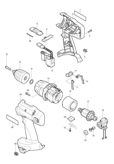 Makita 6349d Cordless Drill Driver 18v Spare Parts SPARE_6349D from Spare Parts World